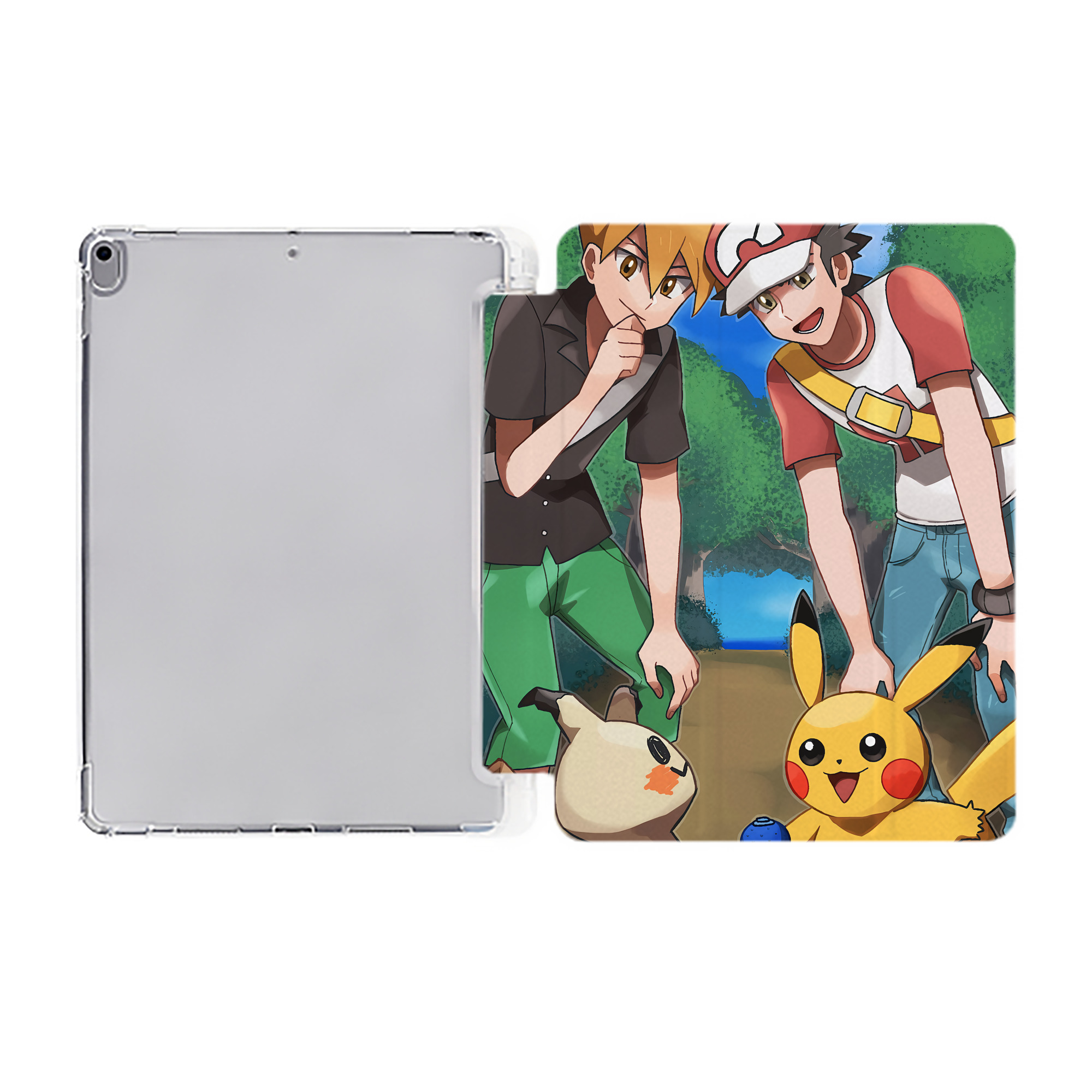 （画像用） ポケットモンスター Pokémon IPad ケース ペン収納付き 三つ折りスタンド PUレザー×シリコン 対応機種9.5/10.5/10.9インチ